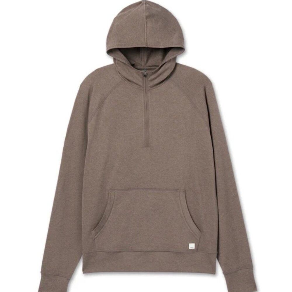 Men's Hooded Pullover Sweater - Taupe